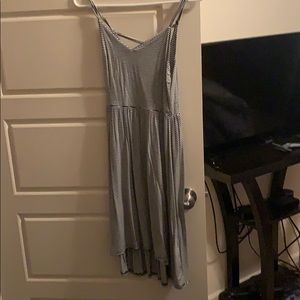 Striped black and white dress